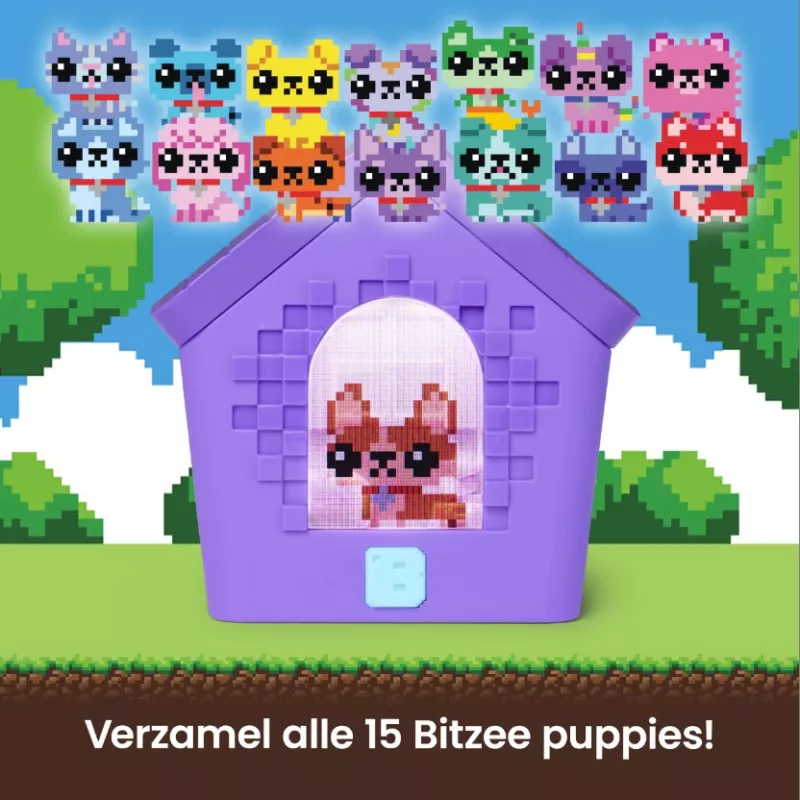 Bitzee, Interaktywny domek dla psa z 15 szczeniakami w środku, Pokój zabaw 3D, Reaguje na dotyk, Cyfrowe zwierzątko - zabawka dla dzieci, dla dziewczynek i chłopców w wieku od 5 lat