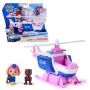 PAW Patrol : Search & Rescue, helikopter ratunkowy Skye z 2 figurkami, zabawka helikopter bohatera z akcją pull-back, zabawki dla dzieci dla chłopców i dziewczynek w wieku 3+
