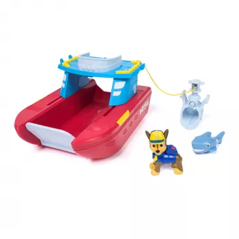 Pojazd Psi Patrol Sea Patroller z figurkami Chase i rekina, 2 tryby patrolowania, zabawki dla chłopców i dziewczynek od 3 lat
