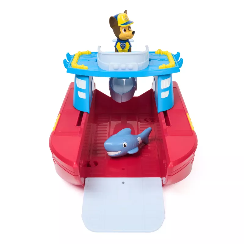 Pojazd Psi Patrol Sea Patroller z figurkami Chase i rekina, 2 tryby patrolowania, zabawki dla chłopców i dziewczynek od 3 lat