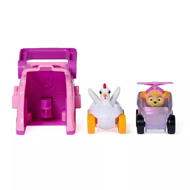 PAW Patrol Skye Pup Squad Wyrzutnie z pojazdem Chickaletta 2-pak, Zabawki dla chłopców i dziewczynek od 3 lat
