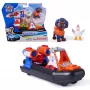 PAW Patrol: Search & Rescue, Zuma Rescue Hovercraft – wodny pojazd ratunkowy z 2 figurkami, zabawkowa łódź z mechanizmem pull-back, zabawki dla chłopców i dziewczynek od 3 lat