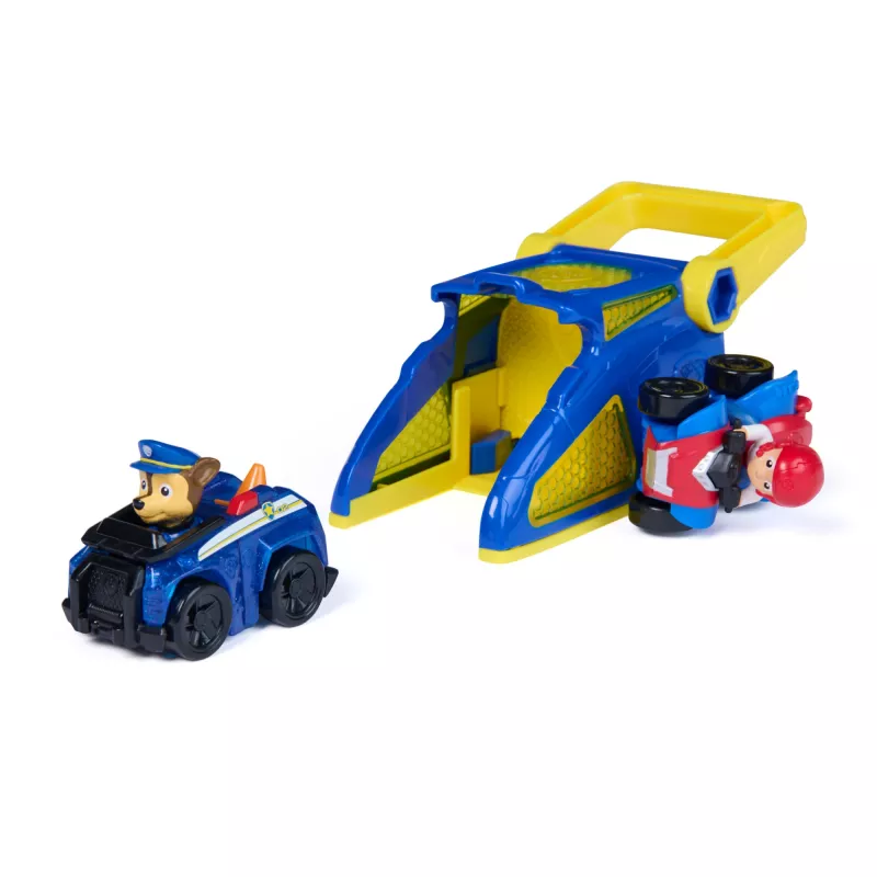 PAW Patrol Chase Pup Squad Launchers z pojazdem Rydera - zestaw 2, zabawki dla chłopców i dziewczynek od 3 lat
