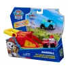 PAW Patrol Marshall Pup Squad Launchers z pojazdem Rex, zestaw 2 sztuk, zabawki dla chłopców i dziewczynek od 3 roku życia