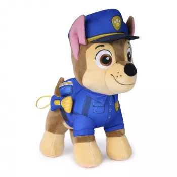PAW Patrol : Chase Poszukiwawczo-Ratowniczy, pluszowa zabawka z latarką, zabawki przedszkolne, zabawki dla chłopców i dziewczynek, od 3 lat, 10”