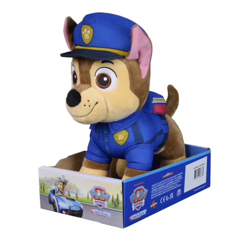 PAW Patrol : Chase Poszukiwawczo-Ratowniczy, pluszowa zabawka z latarką, zabawki przedszkolne, zabawki dla chłopców i dziewczynek, od 3 lat, 10”