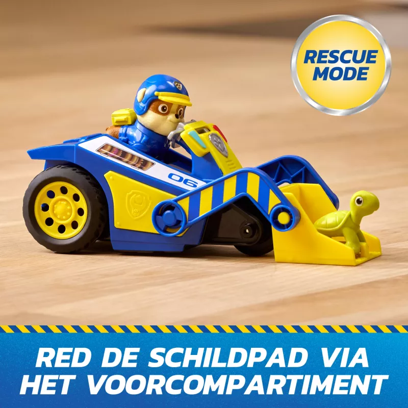 PAW Patrol : Search & Rescue, pojazd Rubble Rescue Bulldozer z 2 figurkami, radiowóz z napędem pull-back, zabawki dla chłopców i dziewczynek w wieku 3+