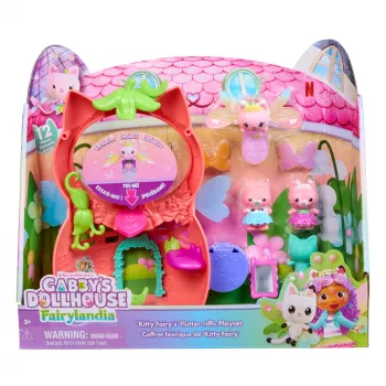 Zestaw do zabawy Gabby's Dollhouse Fairylandia, Kitty Fairy’s Flutter-riffic z 12 elementami i ekskluzywnym pierścieniem Flutter-riffic, zabawki dla dzieci, dziewczynek i chłopców od 3 lat