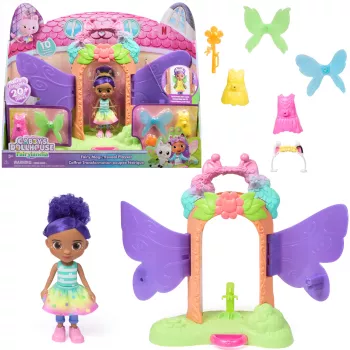 Gabby's Dollhouse Fairylandia, Zestaw Magicznego Ujawnienia Wróżki z funkcją transformacji i akcesoriami do domku dla lalek, zabawki dla dziewczynek i chłopców od 3 lat