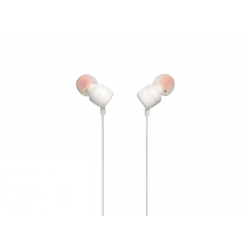 JBL Tune 110 biały, przewodowe, 20 - 20000 Hz, muzyka, zestaw słuchawkowy, biały