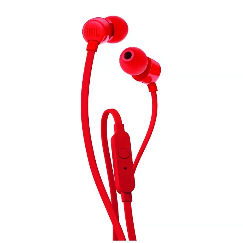 Słuchawki JBL T110 Przewodowe Douszne Rozmowy/Muzyka Czerwony