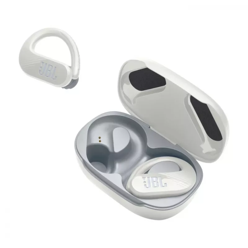 JBL Endurance PEAK 3 Zestaw słuchawkowy True Wireless Stereo (TWS) Ear-hook Rozmowy/Muzyka/Sport/Codzienność USB Typu-C Bluetooth Stacja ładująca Biały