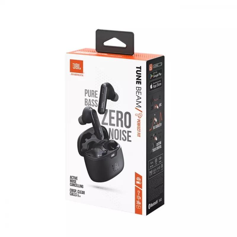 JBL Tune Beam Headset True Wireless Stereo (TWS) In-ear Calls/Music USB Type-C Bluetooth Czarny