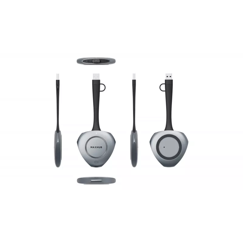 MAXHUB WT13M 4K BYOM Wireless Sharing Dongle, Dongle, USB, Wi-Fi, Wi-Fi 6 (802.11ax), USB Type-C, Czarny, Jasnoszary