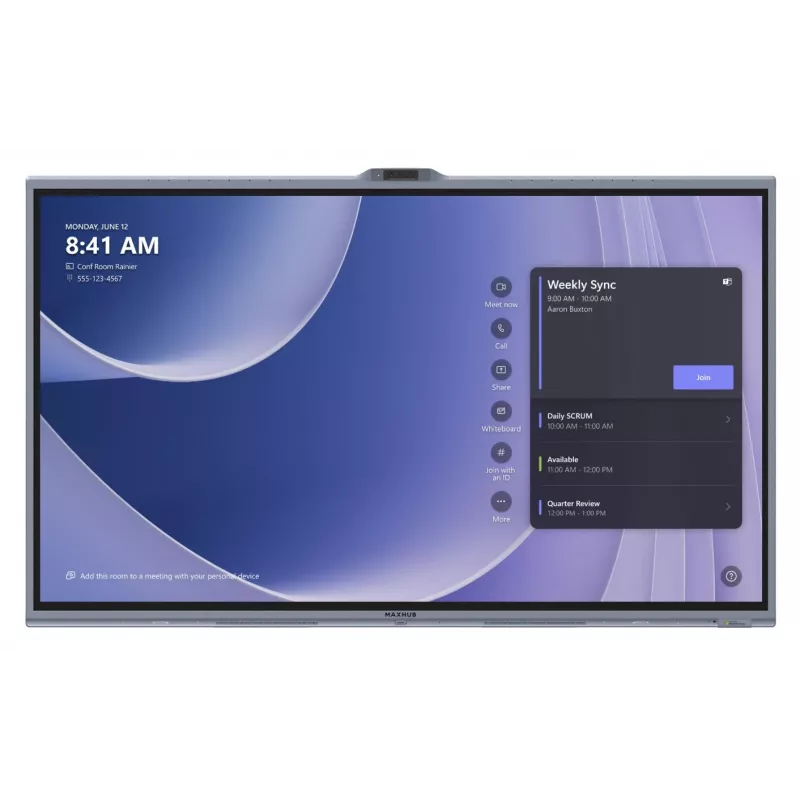 MAXHUB XBoard V7 series V655T 65-calowy interaktywny wyświetlacz dotykowy Microsoft Teams Rooms