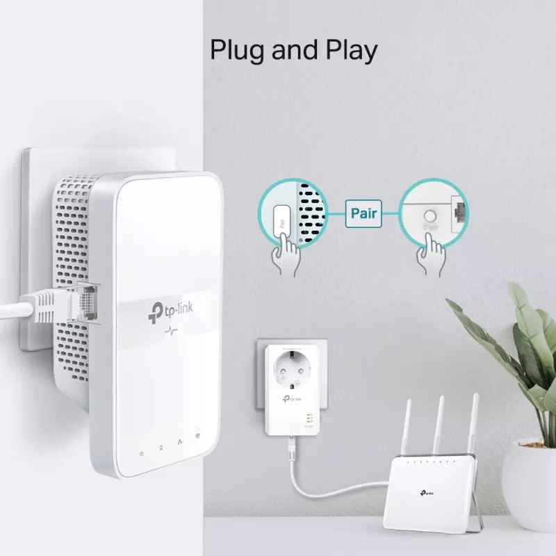 TP-Link TL-WPA7617 KIT 1200 Mbit/s Ethernet LAN Wi-Fi Biały 2 szt.