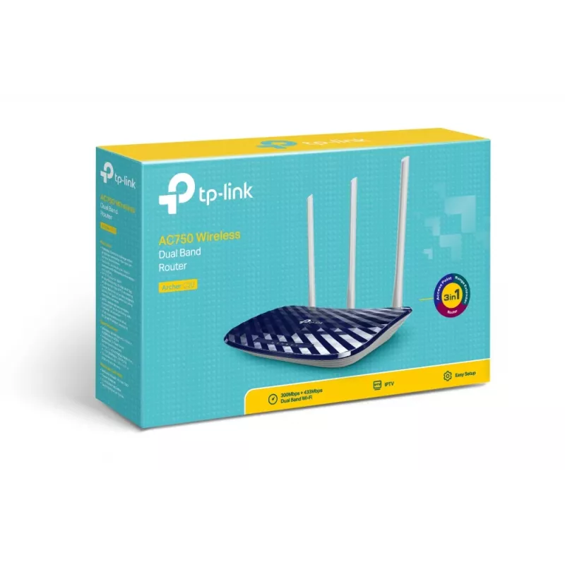TP-Link AC750 router bezprzewodowy Fast Ethernet Dual-band (2,4 GHz / 5 GHz) Czarny, Biały
