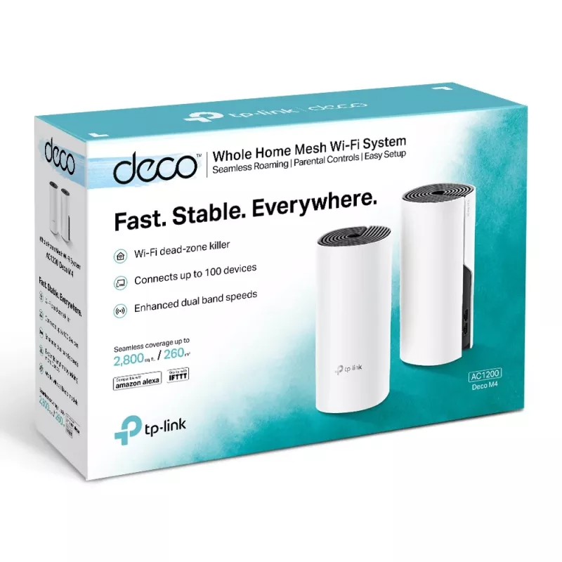 TP-Link AC1200 Whole Home Mesh Wi-Fi System, 2-Pack, biały, Internal, Mesh system, Power, Status, Dual-band (2.4 GHz / 5 GHz), Wi-Fi 5 (802.11ac)