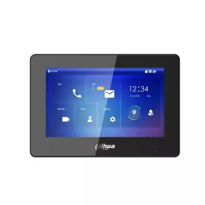 Wyświetlacz Dahua VTH5422HB — Wewnętrzny monitor, 12 V DC, 6 W typowo, Ethernet 10/100 Mb/s, czarny