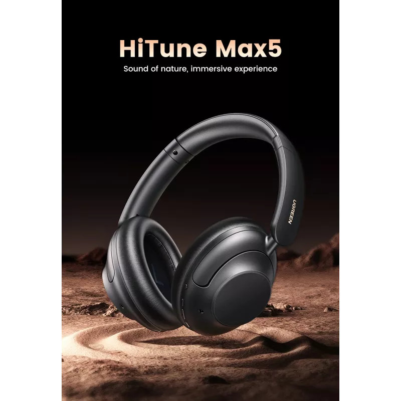 Ugreen HiTune Max5 Headset przewodowy i bezprzewodowy Nauszny Rozmowy/Muzyka Bluetooth Czarny