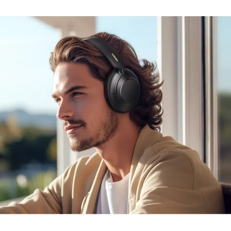 Ugreen HiTune Max5 Headset przewodowy i bezprzewodowy Nauszny Rozmowy/Muzyka Bluetooth Czarny