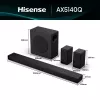 Soundbar Hisense AX5140Q 5.1.4 Dolby Atmos, 600 W RMS, subwoofer bezprzewodowy 280 W, czarny