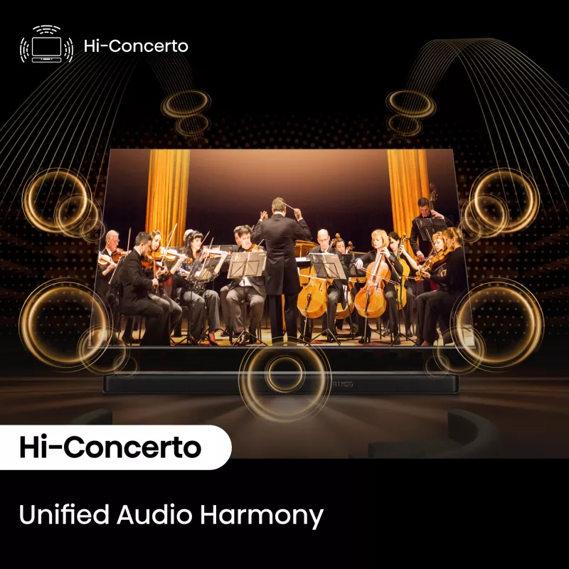 Soundbar Hisense AX5140Q 5.1.4 Dolby Atmos, 600 W RMS, subwoofer bezprzewodowy 280 W, czarny