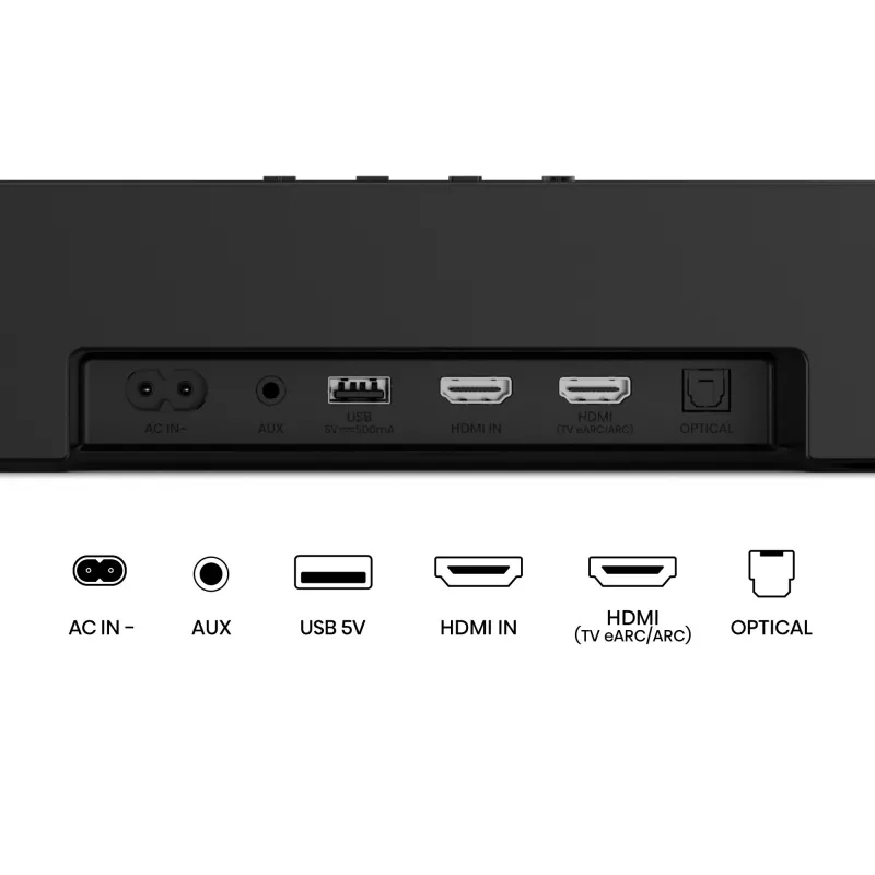 Soundbar Hisense AX5140Q 5.1.4 Dolby Atmos, 600 W RMS, subwoofer bezprzewodowy 280 W, czarny
