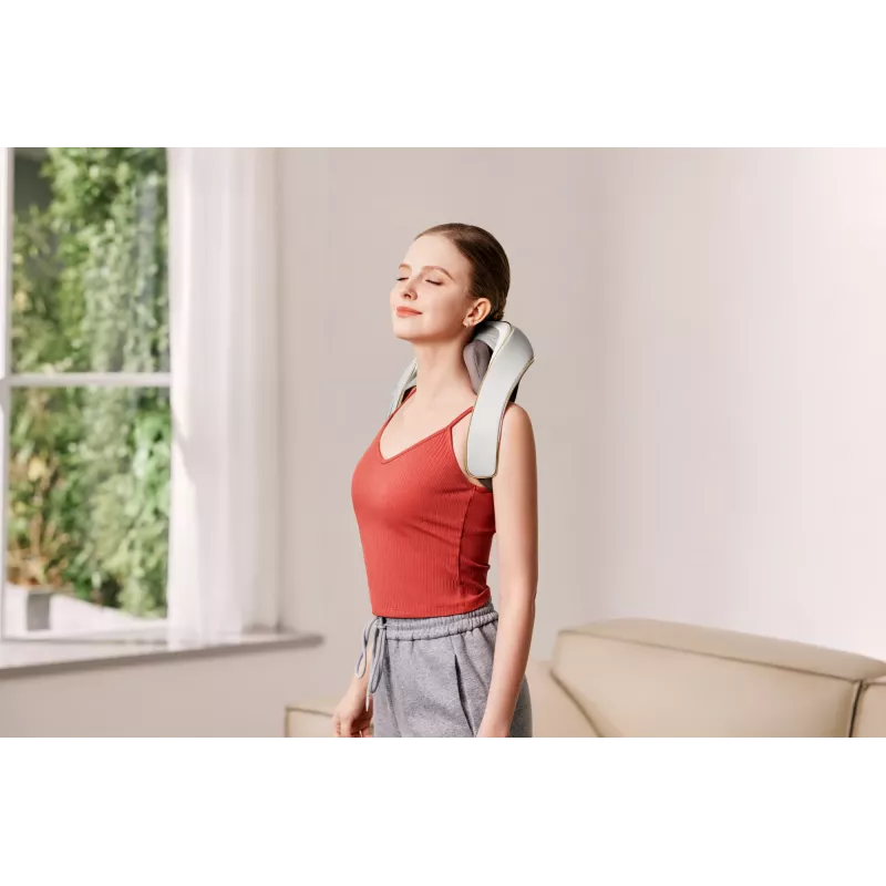 Masażer szyi i ramion SKG H5 Mini — kompresja i wibracja, wbudowana bateria, 10 W, szary