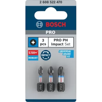 Zestaw bitów wkrętakowych Bosch Phillips 3-częściowy 2608522470