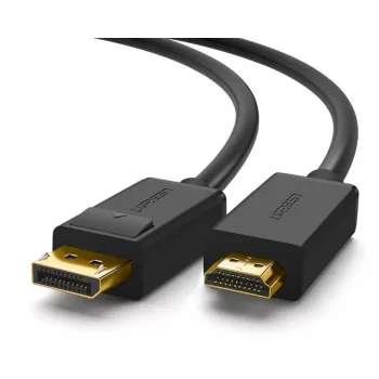 Adapter kabla wideo Ugreen 10239 1,5 m DisplayPort na HDMI Czarny