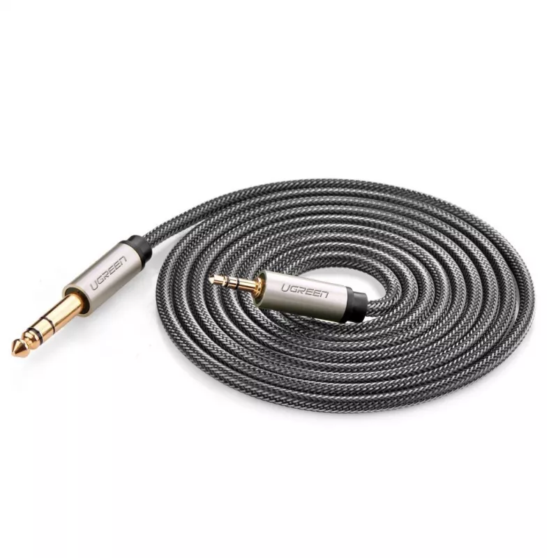 Kabel audio Ugreen 10628 2m 6,35 mm na 3,5 mm męski czarny