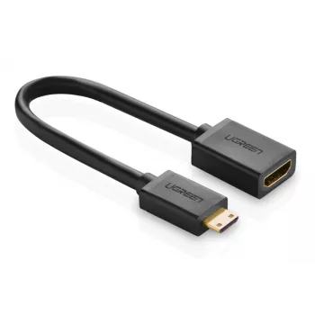 Kabel HDMI Ugreen 20137 Mini-HDMI męski na HDMI żeński czarny złoty