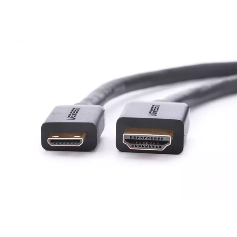 Kabel HDMI Ugreen 20137 Mini-HDMI męski na HDMI żeński czarny złoty