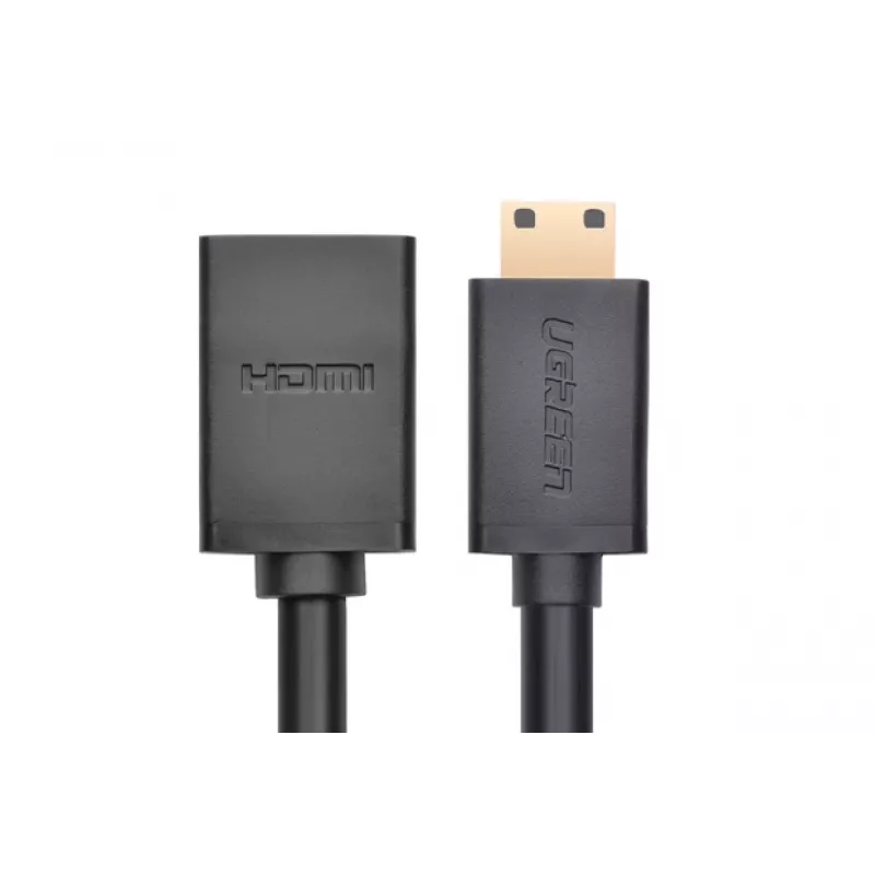 Kabel HDMI Ugreen 20137 Mini-HDMI męski na HDMI żeński czarny złoty