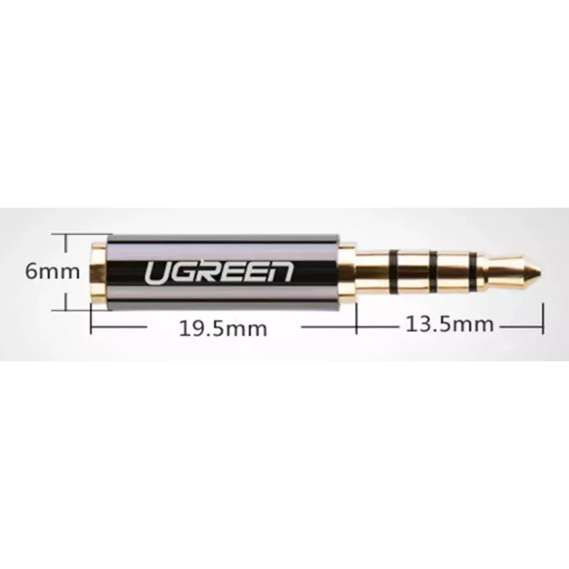 Ugreen Adapter 2.5 mm (żeński) micro jack na 3.5 mm mini jack (męski) adapter czarny (20502)