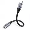 Kabel do telefonu komórkowego Ugreen 30632 USB C na 3,5 mm, czarny