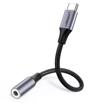Kabel do telefonu komórkowego Ugreen 30632 USB C na 3,5 mm, czarny