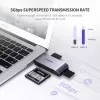 Czytnik kart UGREEN 50541 USB 3.2 Gen 1 (3.1 Gen 1) — CF, SD, MicroSD, Memory Stick, stalowy, 5000 Mbit/s