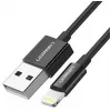 Kabel do telefonu komórkowego Ugreen 80823 US155 Czarny 2 m USB A Lightning
