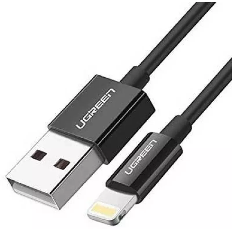 Kabel do telefonu komórkowego Ugreen 80823 US155 Czarny 2 m USB A Lightning