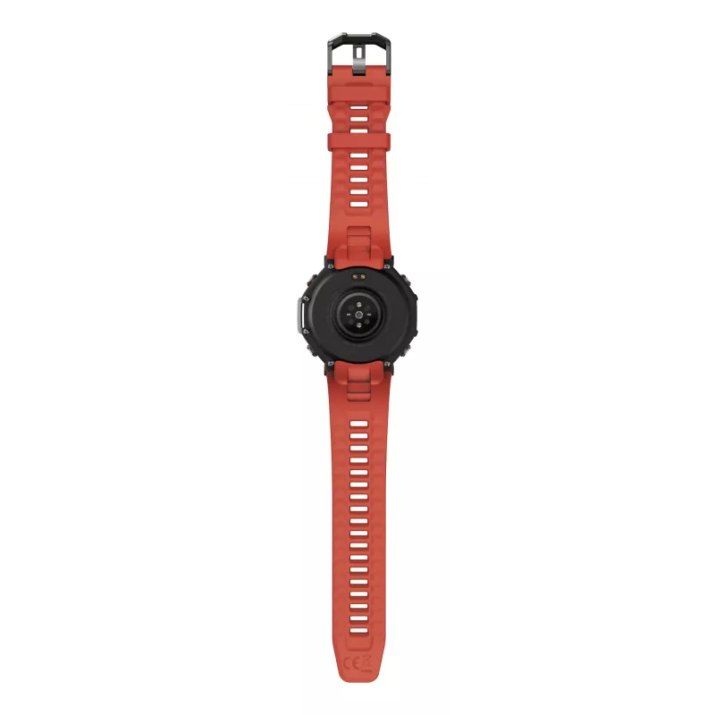 Amazfit T-Rex 3 Lava 3,81 cm (1,5 cala) AMOLED 48,5 mm cyfrowy 480 x 480 pikseli Ekran dotykowy Czarny, stal nierdzewna GPS (satelitarny)