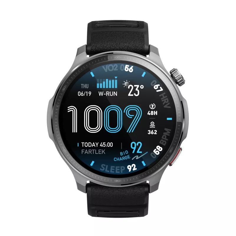 Amazfit Balance 2 XT 3,81 cm (1,5 cala) AMOLED Cyfrowy 480 x 480 pikseli Ekran dotykowy Czarny Wi-Fi GPS (satelita)