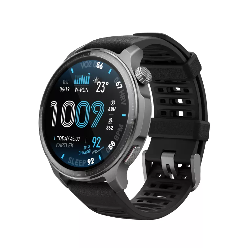 Amazfit Balance 2 XT 3,81 cm (1,5 cala) AMOLED Cyfrowy 480 x 480 pikseli Ekran dotykowy Czarny Wi-Fi GPS (satelita)
