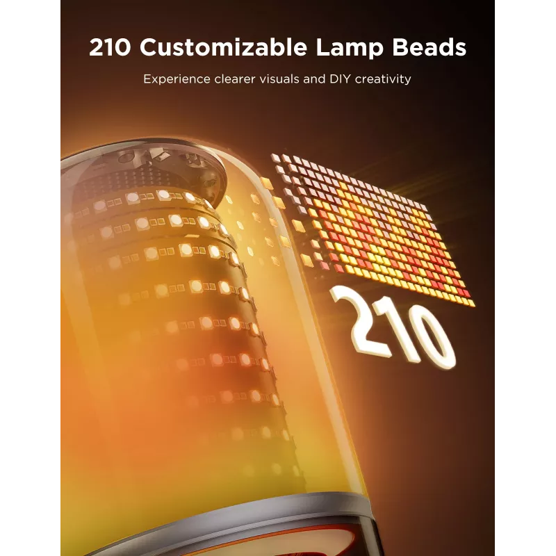 Lampa stołowa Govee H6020 Table Lamp 2 Pro Sound by JBL — RGBIC + ciepła biel, 600 lm, Wi‑Fi i Bluetooth, 5200 mAh