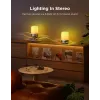 Lampa stołowa Govee H6020 Table Lamp 2 Pro Sound by JBL — RGBIC + ciepła biel, 600 lm, Wi‑Fi i Bluetooth, 5200 mAh