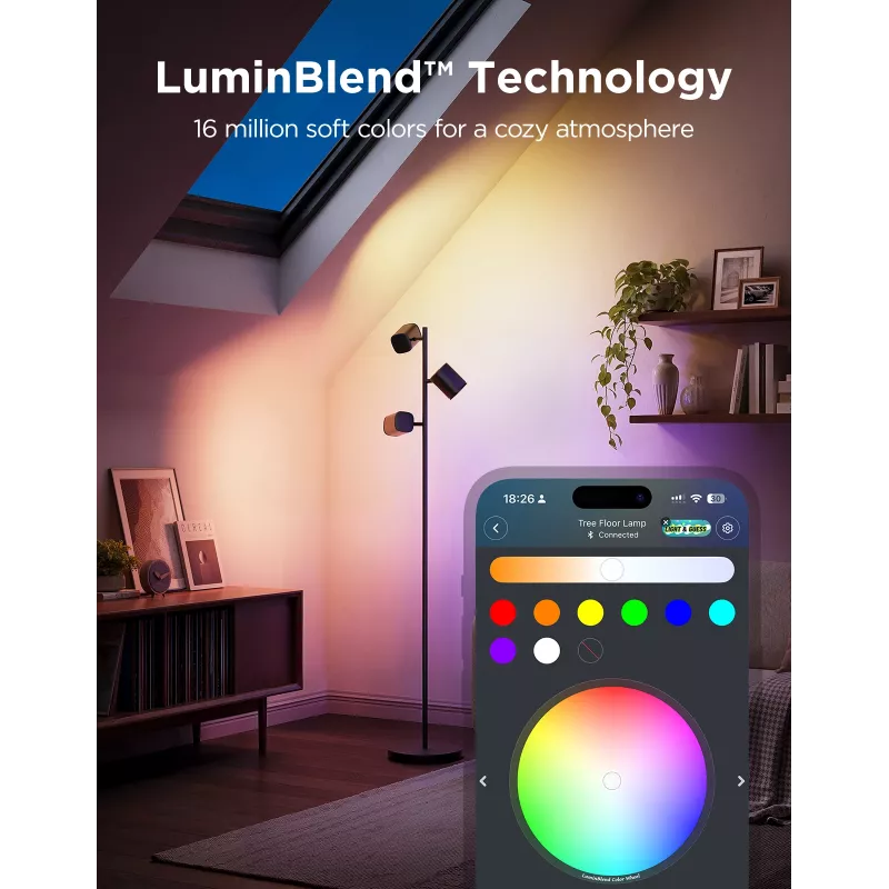Govee Tree Floor Lamp Inteligentna lampa podłogowa Wi-Fi/Bluetooth 72 W