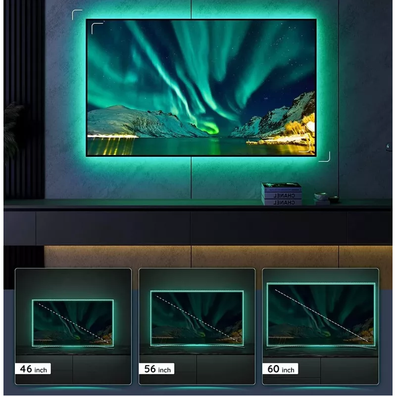 Taśma LED podświetlenia tła Govee H6178 RGB do telewizorów 46–60 cali, model H61780A1