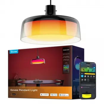 Inteligentna lampa sufitowa Govee Pendant Light Wi‑Fi/Bluetooth, przezroczysta, Ø300×W171 mm