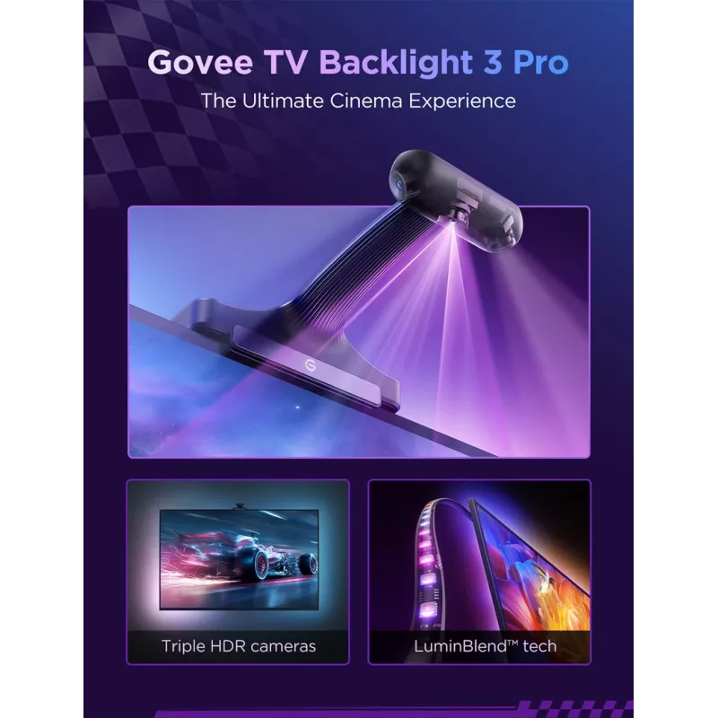 Govee TV Backlight 3 Pro taśma LED, 75-85 cali, Wi-Fi/Bluetooth (R2A81C11)